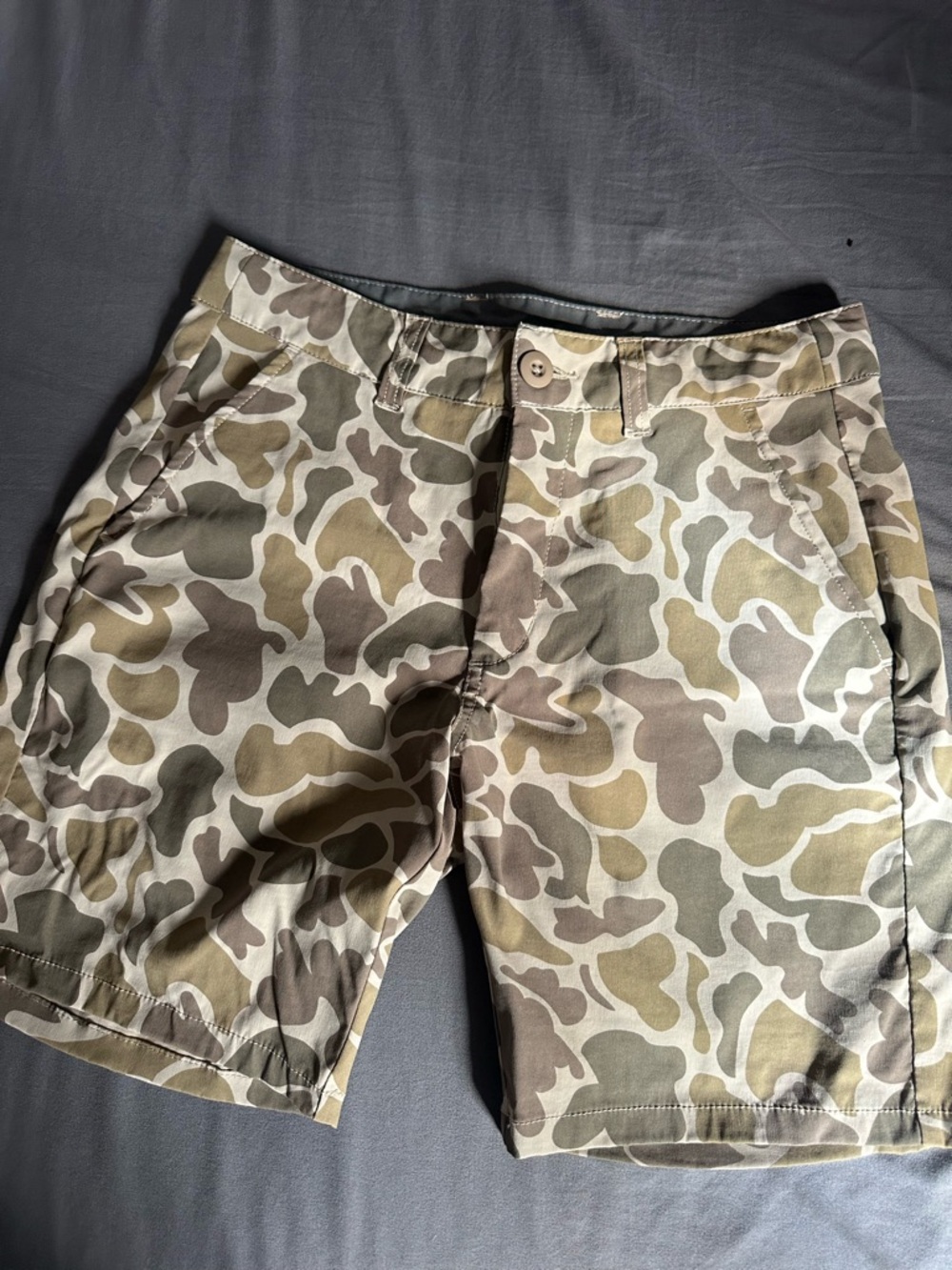 Men's Cargo Shorts in Camo Green and Khaki